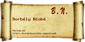 Borbély Niobé névjegykártya